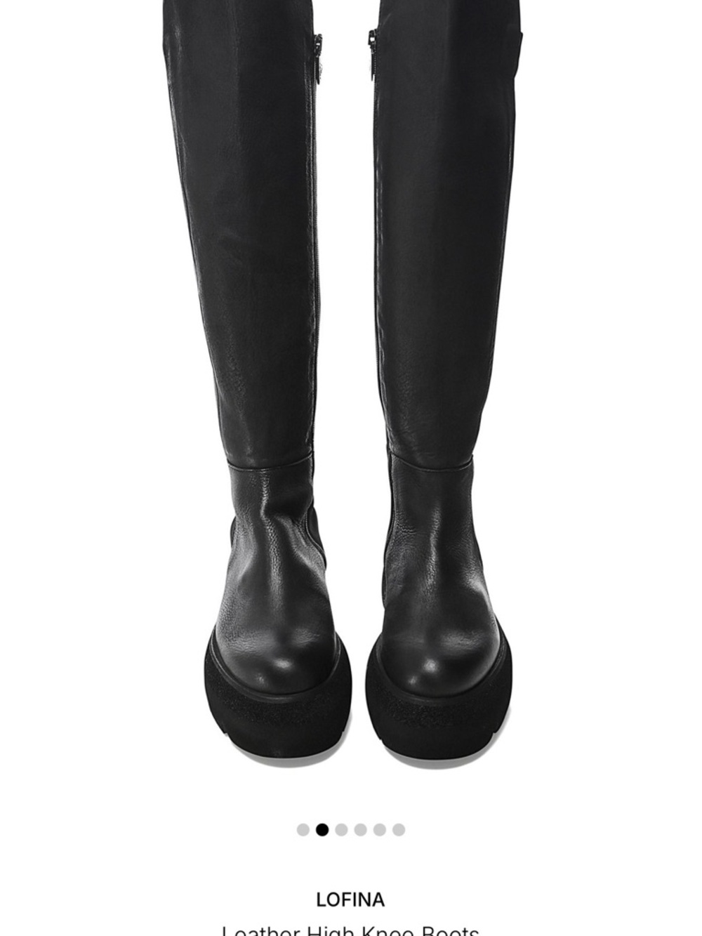 Minimalist Black Over-the-Knee Platform Boots - Picture 2 of 10